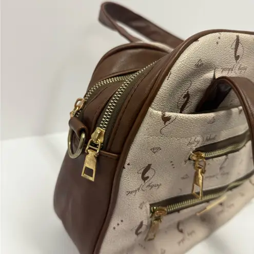 Baby Phat Vintage Logo Satchel Bag Brown Beige Y2K Purse