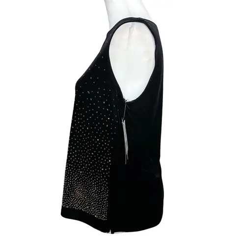 Vintage 90s NWT Black Velvet Gold Beaded Going Out Top. M/L. Fairy Whimsigoth Size L