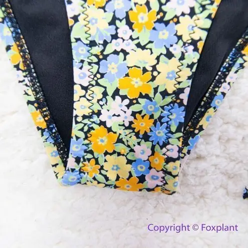 NEW Rhythm Free People Carrie Itsy Bikini Bottom, size S Blue