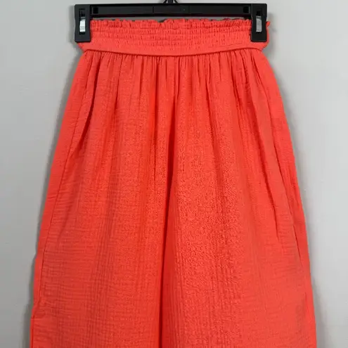 Marine layer Corinne Wide Leg Pants Women's Small Hot Coral Guazy Beach NWT