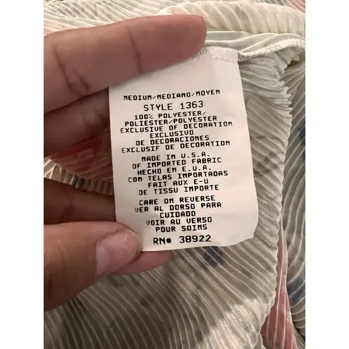 Intimate Moods Silky Shiny Robe Dressing Size Medium Loungwear Pleated