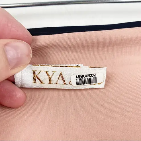 KYA SWIM Havana Reversible Strapless One Piece Bathing Suit Swim Black Tan Rose Size M