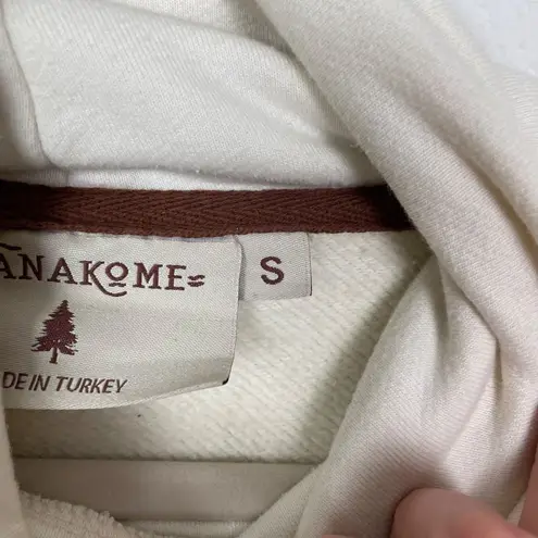 Wanakome Woman's S Cream Kimberly Cowl Neck Long Sleeve Winter Sweatshirt