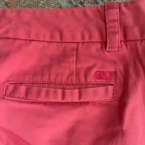 Vineyard Vines  Shep &‎ Ian Casual Cropped Pants Capris Cotton Chinos Pink Size 0