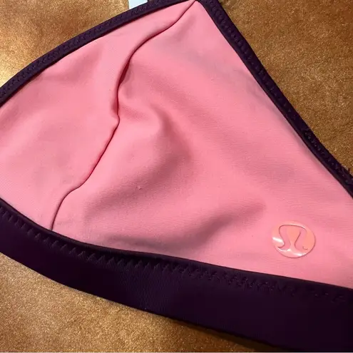 Lululemon  Triangle Bikini swim top surf to sand pink and purple size 6