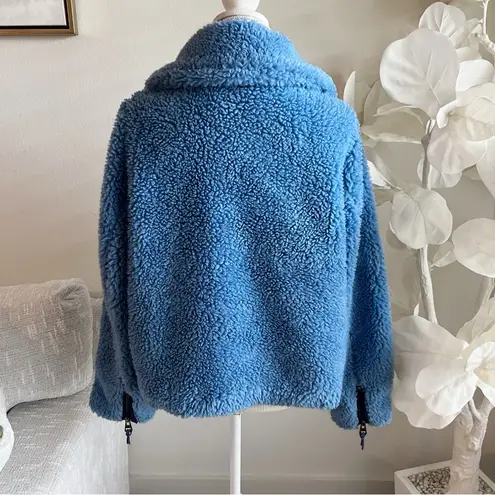 Apparis Tamika Faux Fur Light Blue Teddy Jacket Size M