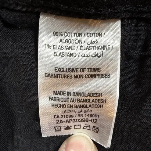 ARDENE Women Dark Wash High Rise Flare Jeans Size 5 Distressed Raw Hem Black