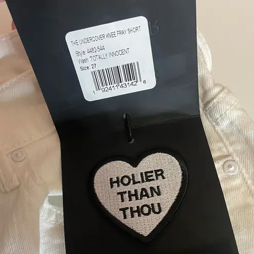 MOTHER The Undercover Knee Fray Short in Totally Innocent Women’s Sz 27