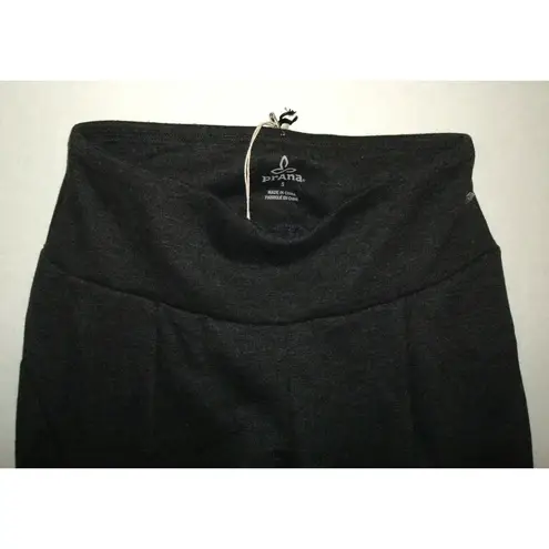 prAna NWT New Moto Leggings Pants S Dark Gray Charcoal Womens Yoga Pilates Hike