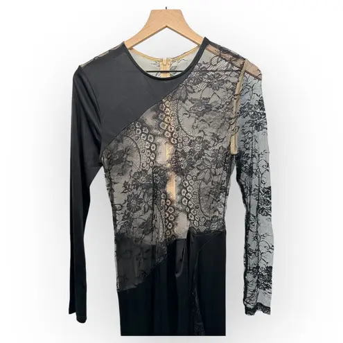 Michael Costello X REVOLVE Hillary Gown Sheer Maxi Lace Satin NWT