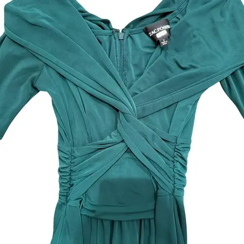Zac Posen Off Shoulder Wrapped Around Gown in Green, Size US 6