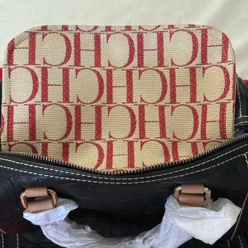 Carolina Herrera NWOT Authentic Black Genuine Leather CHCH ANDY Satchel Bag