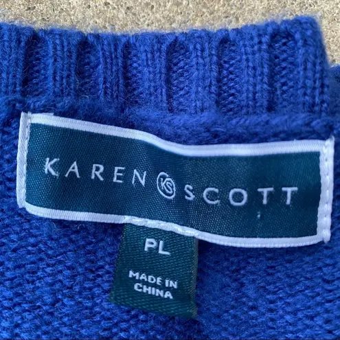 Karen Scott Cat Polka Dot Christmas Sweater