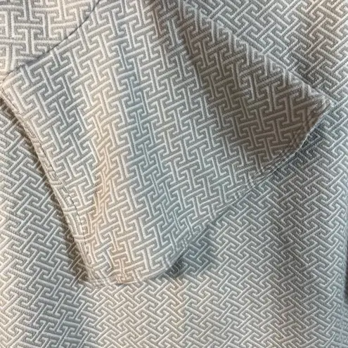 Tyler Böe Textured Geometric Bell Sleeve Dress Women's Medium Gray Beige