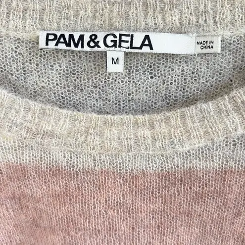 Pam & Gela EUC Alpaca Blend Striped Sweater Size Medium