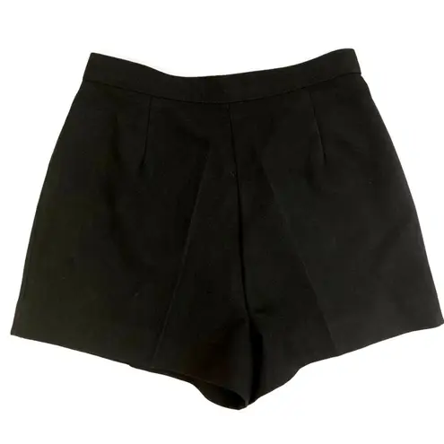 High rise black dress shorts back zip closure, women's size 8 but run very small