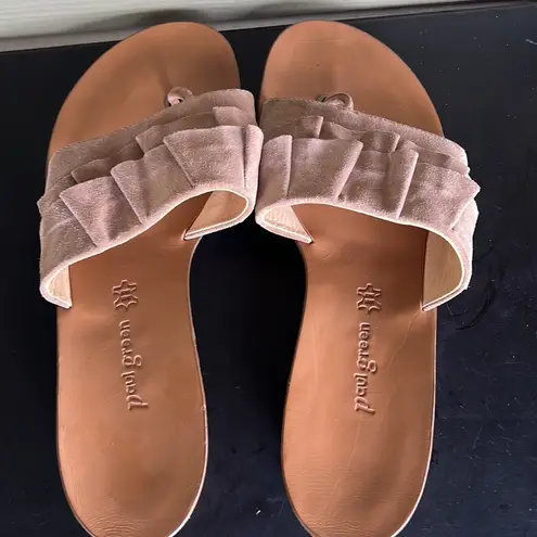 Paul Green Tiered Suede Flip Flops