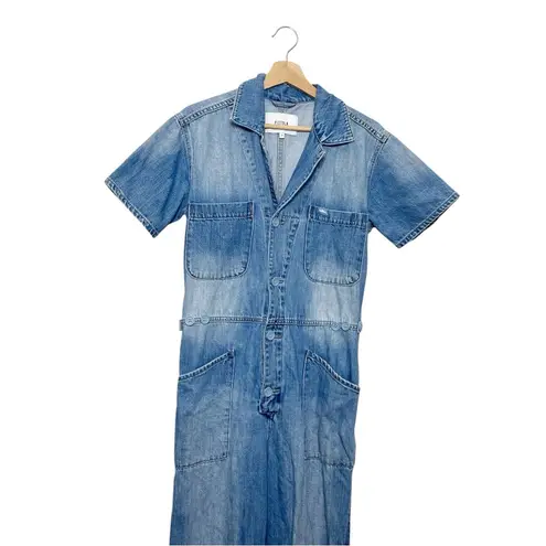 Pistola Grover Denim Jumpsuit Women’s Small Utility Blue Short Sleeve Retro
