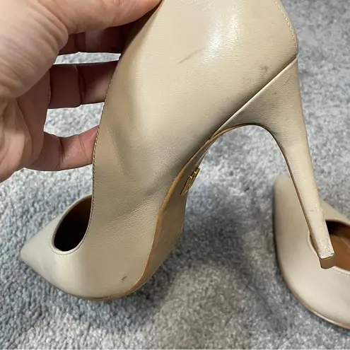 Laurence Kazar Kazar Women's Beige Leather Stiletto Pumps Size 38.5/US 7.5
