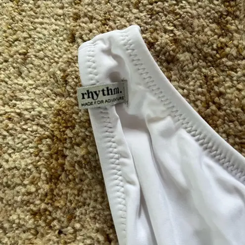 Rhythm White Bikini Bottoms Womens Sz L NWT Beachy Resort Vacation Summer Swim Size L