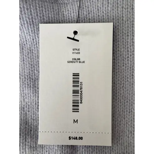 C by Bloomingdales Cashmere Women's Short Sleeve Sweater M Serenity Blue Size M