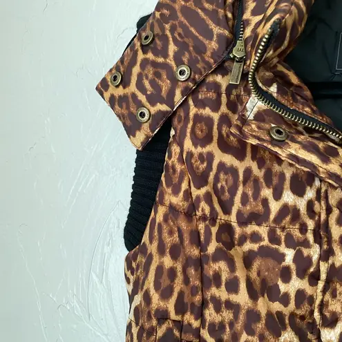 BCBGMAXAZRIA  leopard quilted puffer vest▪️size S