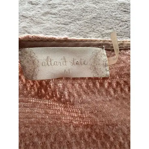 Altard State Women's Brown Knit Sweater Top Lace Bow Details Size M Size M