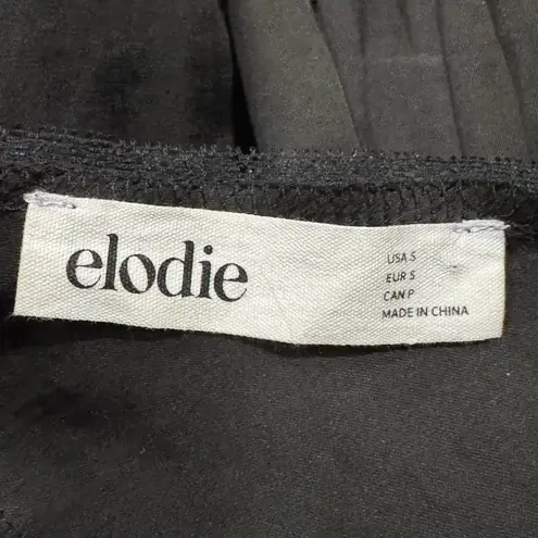 Elodie Anthropologie Black Satin Tie Front Cami Tank Top Women’s Small