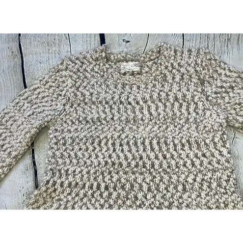Mirumi Marled Knit Lace Hem Sweater