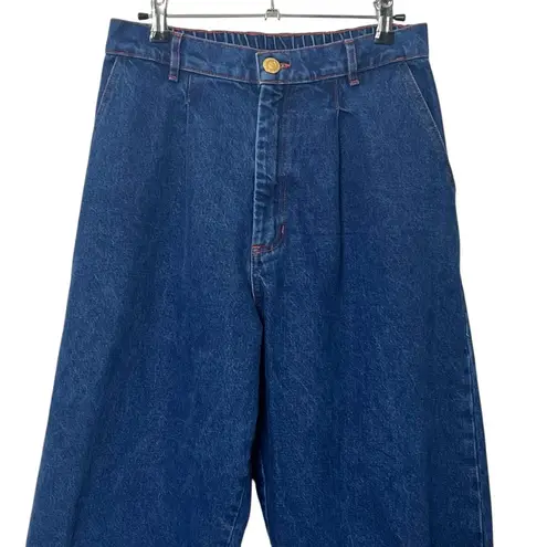 Big Bud Press Trousers Women’s Size Small Petite Dark Wash Cotton Denim Pants Blue