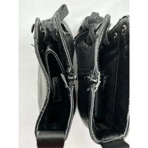 Bethany Mota Womans Ankle Boots Size 8 Black Zip Lace Block Heel