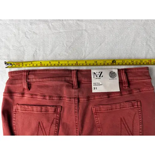 MC Zoe Denim Straight Leg Cropped Jeans Coral Size 31 Pink