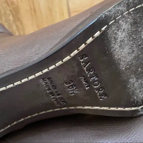 SARTORE Paris Taupe Ginger Grigio Boots Size 36 1/2