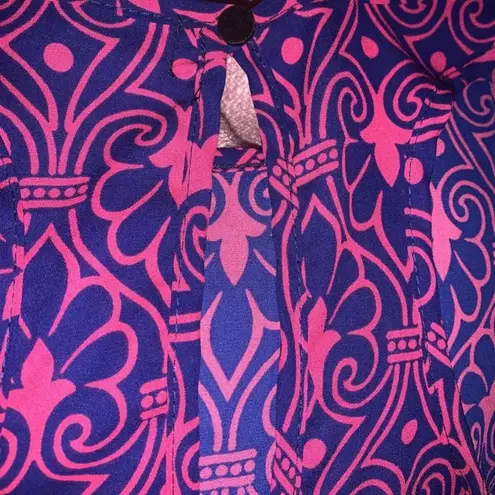 Almost Pink NWOT Boutique Sleeveless Romper Size Small Navy & Pink Print