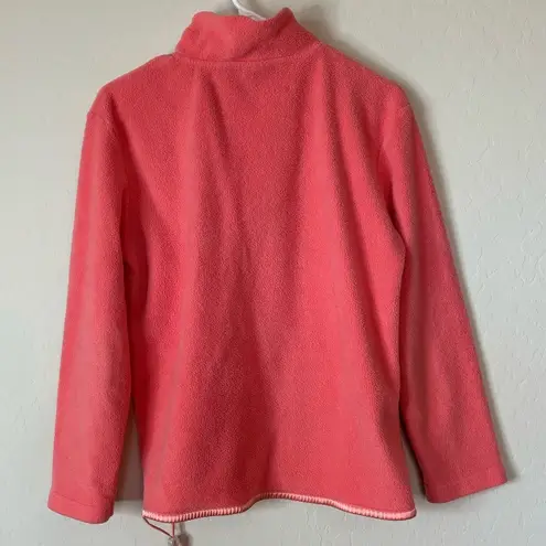 New York & Co. NY Jeans Women’s Coral Pink Fleece 1/4 Zip Pullover Size S