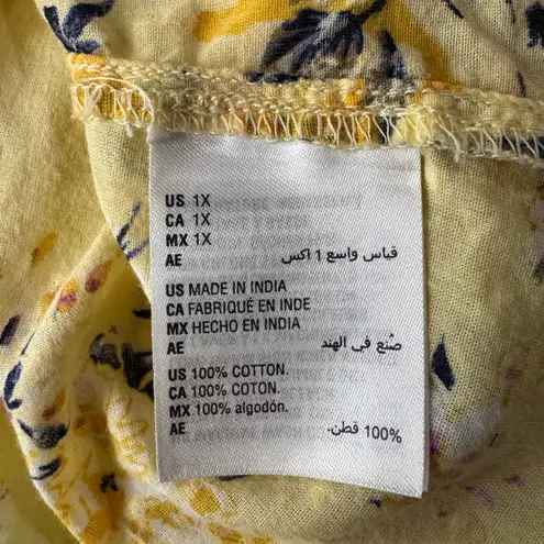 Karen Scott 1X-Large Top Floral Swiss Dots Button-Up 3/4 Sleeves Lightweight - Image 8