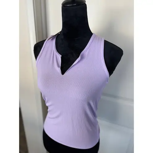 SKIMS Soft Lounge Split Neck Tank Sugar Plum Size Medium