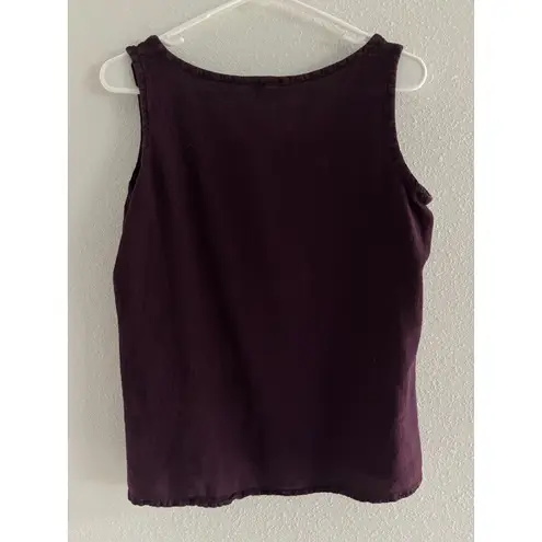 Oh My Gauze Tank Top Womens Small Purple 100% Cotton USA Minimalist Capsule