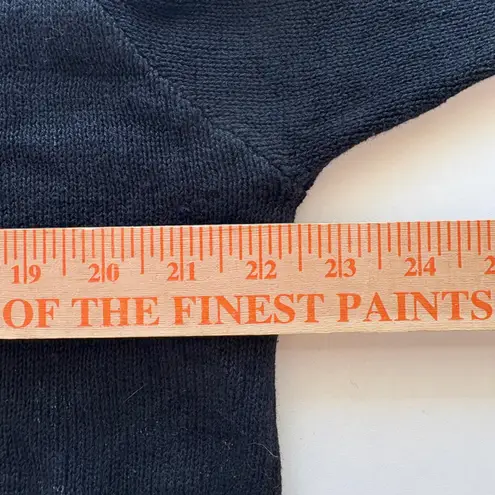 BD Design Vintage Holiday Christmas Snowman Cardigan Sweater Medium Black