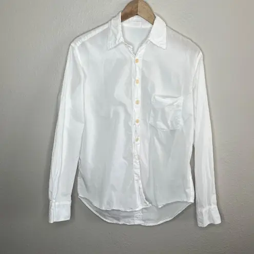 CP Shades Womens White Button-Down Cotton Long Sleeve Shirt XS
