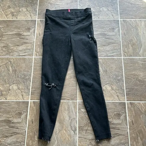 Spanx  Distressed Black Jeans Sz Small