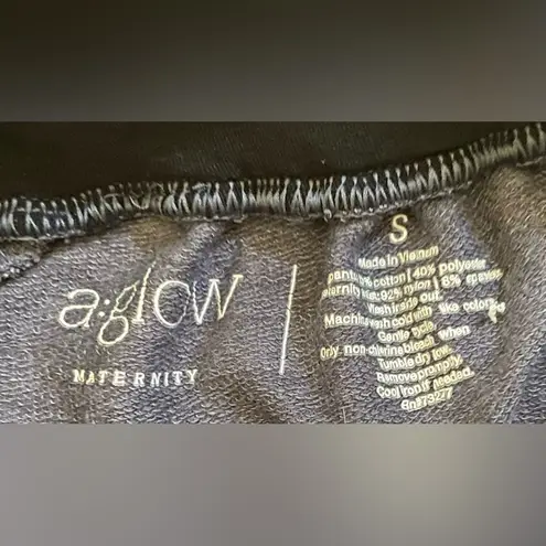 A:glow Women’s Sz S (Maternity) Slate Blue/Gray Cotton Blend Shorts Blue