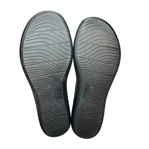 Clarks Laurieanne Rae Women's 11 Sandals White Blue Floral Slip On Comfort Shoes