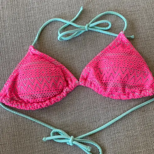 OP Hot pink crochet string bikini t Barbie