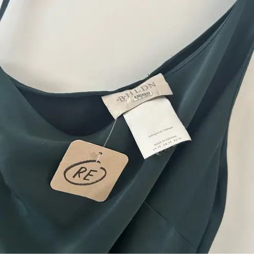 BHLDN NWT Anthropologie Audrie Satin One Shoulder Midi Dress Size 10