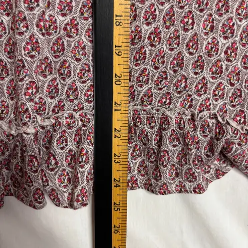 Fat face Top Womens 14 3/4 Sleeves Peplum Boho Feminine Relaxed Fit Comfy Flowy