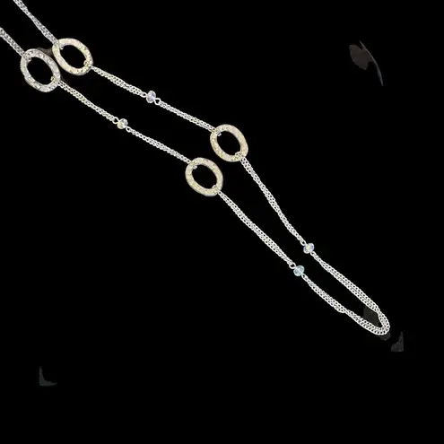 Oval Link Chain Necklace with Beads