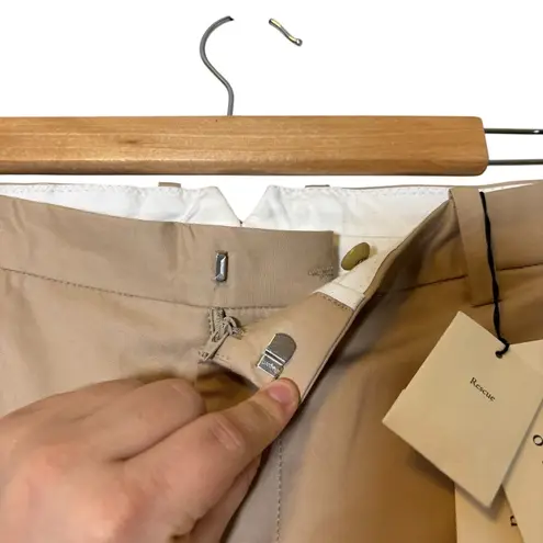 Sandro NWT Paris Women’s High Waisted Trouser E15 Prest Beige Cotton Pants-Sz 42