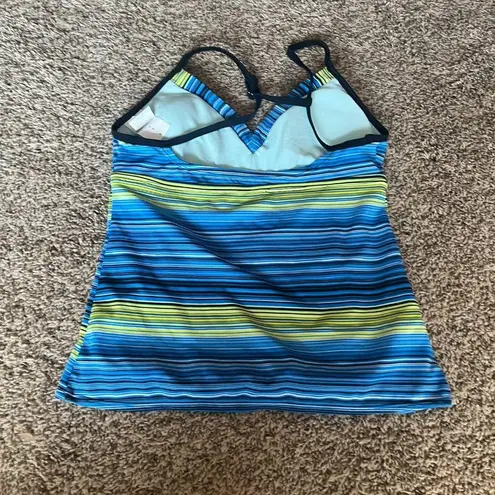 Nike  striped tankini top