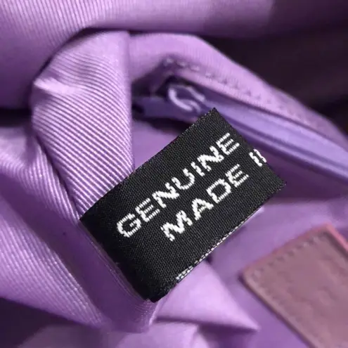 Uno Alla Voila Leather Purple & Green Agate Suede Clutch